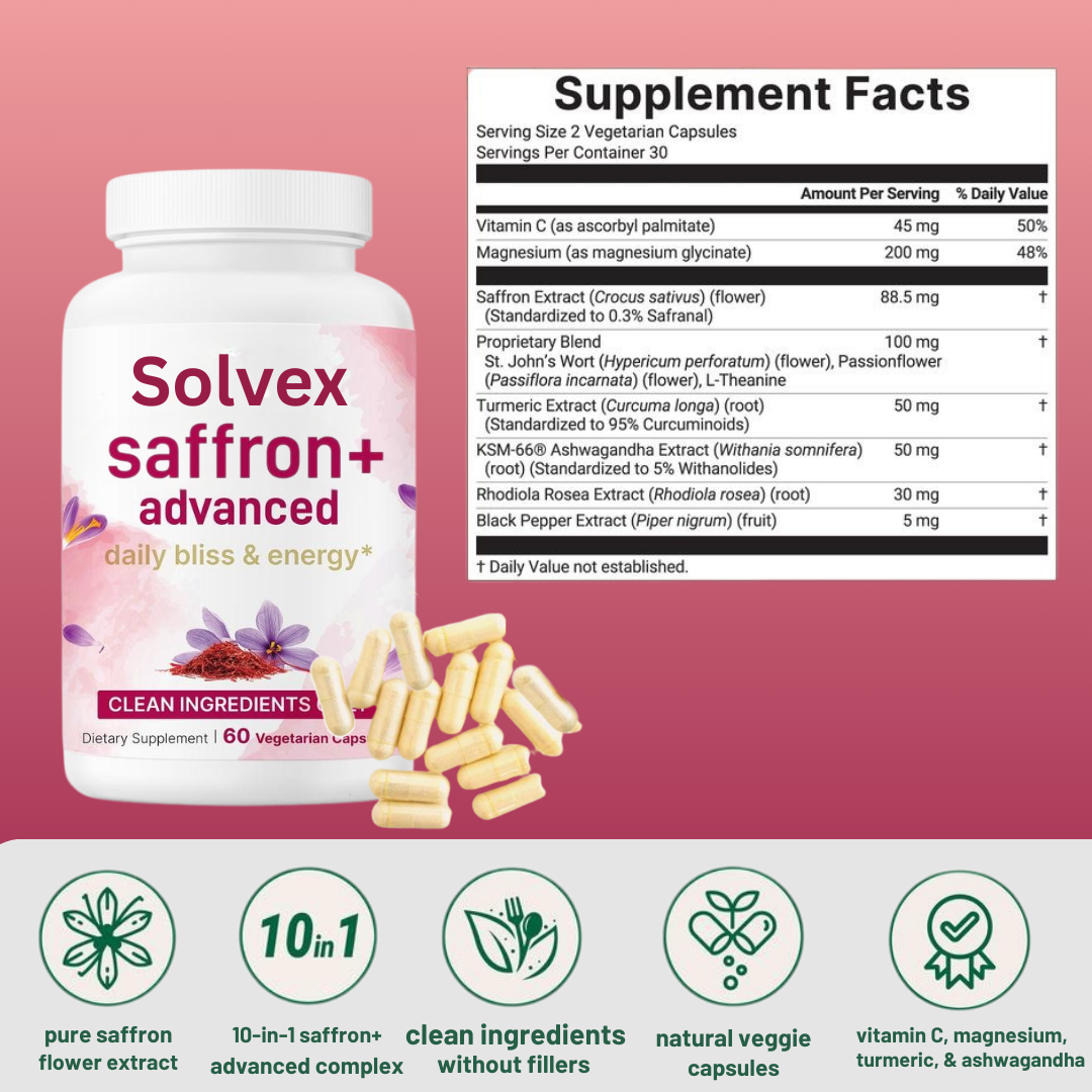 Solvex Saffron+ Advanced Supplements