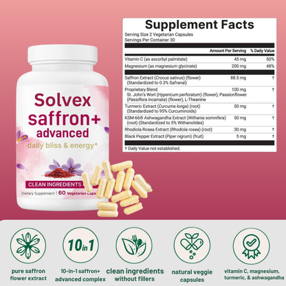 Solvex Saffron+ Advanced Supplements